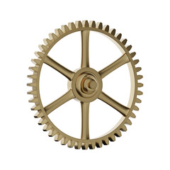Wall Mural - cog wheel on white background