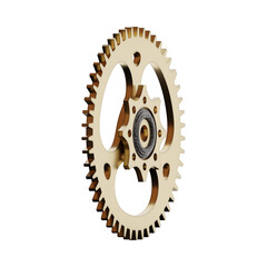 Wall Mural - cog wheel on white background