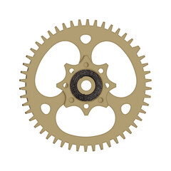 Wall Mural - cog wheel on white background