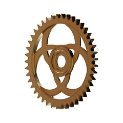 Wall Mural - cog wheel on white background