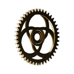 Wall Mural - cog wheel on white background