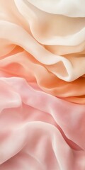 Poster - Elegant Soft Fabric Waves in Pastel Shades – Abstract Textured Background