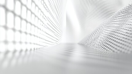 Poster - Abstract White Patterned Corridor