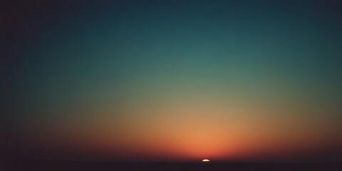 Poster - A beautiful sunset with a bright orange sun in the sky