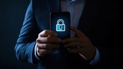 Poster - Cybersecurity Concept: Secured Smartphone