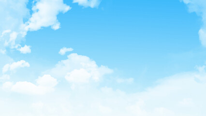 Air clouds in the blue sky. blue backdrop in the air. abstract style natural scenery background blue sky with bright white clouds and clear