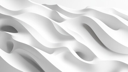Poster - Abstract White Waves