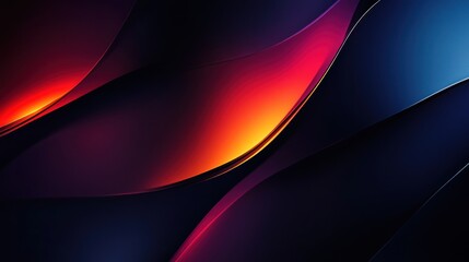 Poster - Abstract Waves in Red and Blue