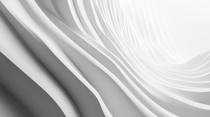 Poster - Abstract White Curved Architecture