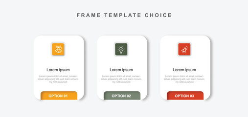 Poster - 3 frame template choice infographic 