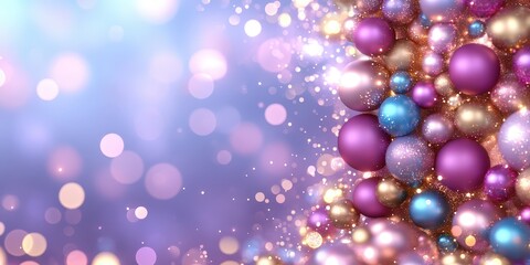 Wall Mural - Colorful Background with Bubbles and Sparkles