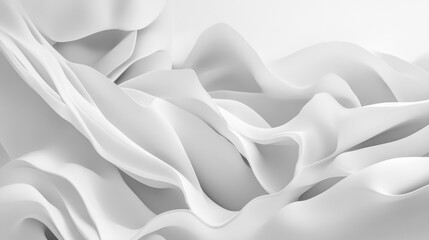 Poster - Abstract White Waves