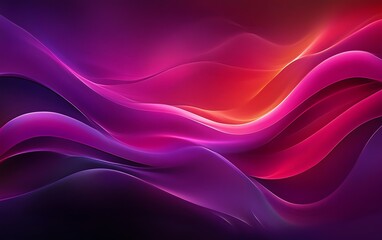 Aufkleber - Vivid abstract digital art of flowing waves with dark fuchsia and violet hues, creating a captivating dynamic texture through smooth curved lines