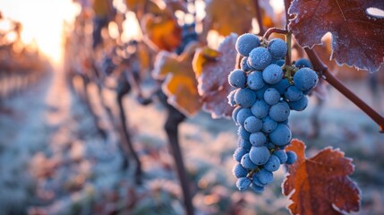 Frozen Elegance: Exploring Hungary's Blue Vine Grapes for Exquisite Ice Wine Production