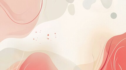 Abstract background with flowing pink and white shapes.