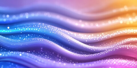 Poster - Colorful Wavy Background with Glittering Effects