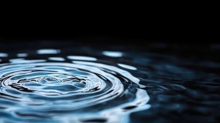 Poster - A serene close-up of water ripples, showcasing the elegant patterns created by gentle movements on the surface, perfect for nature and relaxation themes.