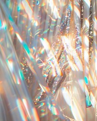 Aufkleber - Vibrant Abstract Background with Multicolored Sequins and Dynamic Light Reflections