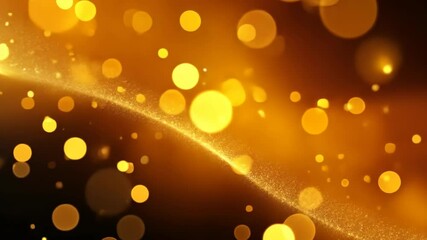 Poster - Stunning golden bokeh lights creating a magical atmosphere during a celebration at night