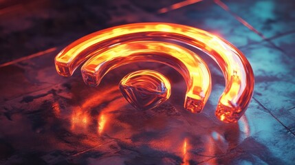 Poster - 3D Wifi Symbol