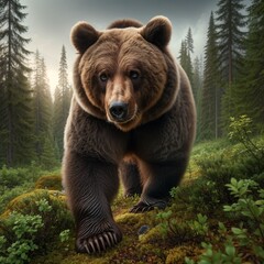 portrait of brown bear, bruin, ursus arctos