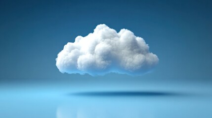 Poster - cloud computing technology concept. 3d illustration of cloud computing on blue background