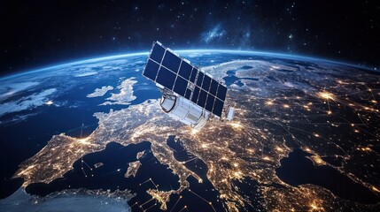 Poster - Global internet connectivity via telecommunication satellite in low earth orbit above europe