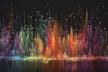 Stock prices vs trading volume scatter plot, strong positive correlation, investor interest rise.