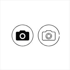 Poster - Camera icon vector set 