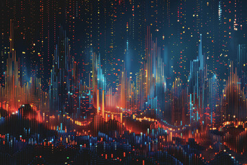 Stock prices vs trading volume scatter plot, strong positive correlation, investor interest rise.