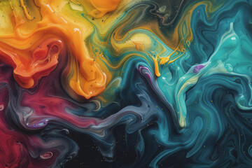 Fascinating color combinations Swirled together to create hypnotic, colorful abstract patterns.