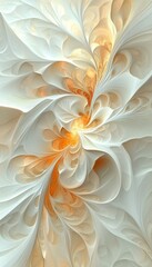 Poster - Abstract Soft Pastel Swirl, Elegant White and Gold Background, Digital Art Design Element