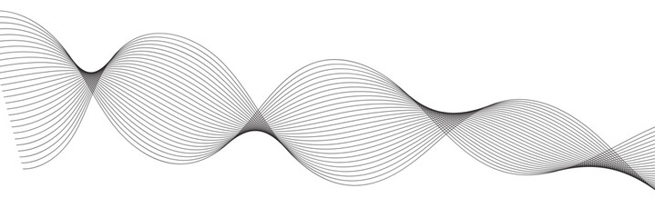 thin wavy abstract line vector, curve wave seamless pattern, wave line vector, sound wave, thin wave line vector illustration