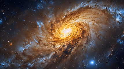Wall Mural - a celestial masterpiece of swirling gas clouds and radiant stars creating a breathtaking view of the