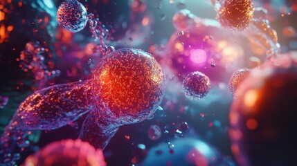 Poster - 3D Representation of Human Stem Cell Therapy Concept