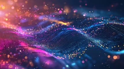 Poster - Abstract Digital Technology Background with Vibrant Colors