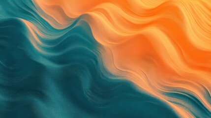 Poster - Abstract background of blue and orange wavy lines, creating a dynamic and modern design.