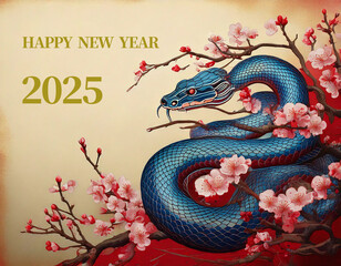 Wall Mural - 2025 새해 연하장