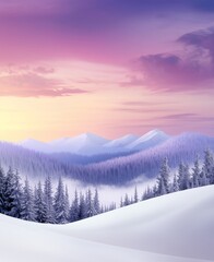 Canvas Print - The Carpathian mountains in winter are beautiful.