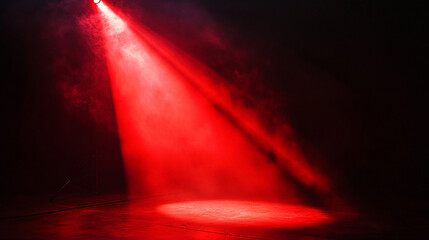 Wall Mural - Red light beam in a shadowy setting, eerie and ominous