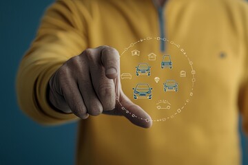 Leinwandbilder - Intelligent devices and networks are shown in this concept image of smart machines.
