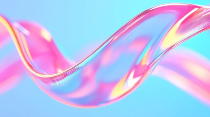 Poster - Suspended holographic lines. , free space, realistic photography