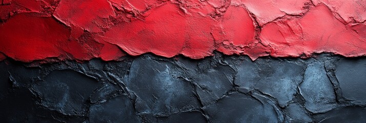Poster - Abstract banner design made from dark red grunge stripes. Geometric modern technology background.