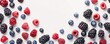 © Studicon - A close-up shot of assorted wild berries, emphasizing the juicy, plump nature of raspberries, blueberries, and blackberries.