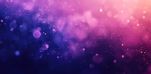 Wall Mural - dreamy pink and purple bokeh with soft glowing particles in abstract background generative ai