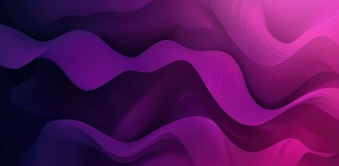 Wall Mural - abstract wavy landscape in gradient pink and purple hues generative ai