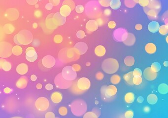 Wall Mural - colorful gradient bokeh with sparkling light effects and glitter particles generative ai