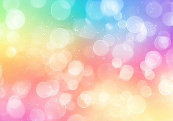 Wall Mural - colorful gradient bokeh with sparkling light effects and glitter particles generative ai