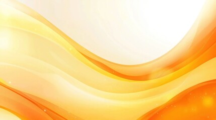 Wall Mural - abstract yellow and orange flowing waves with soft gradient background generative ai