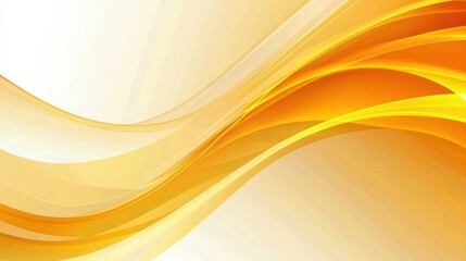 Wall Mural - abstract yellow and orange flowing waves with soft gradient background generative ai
